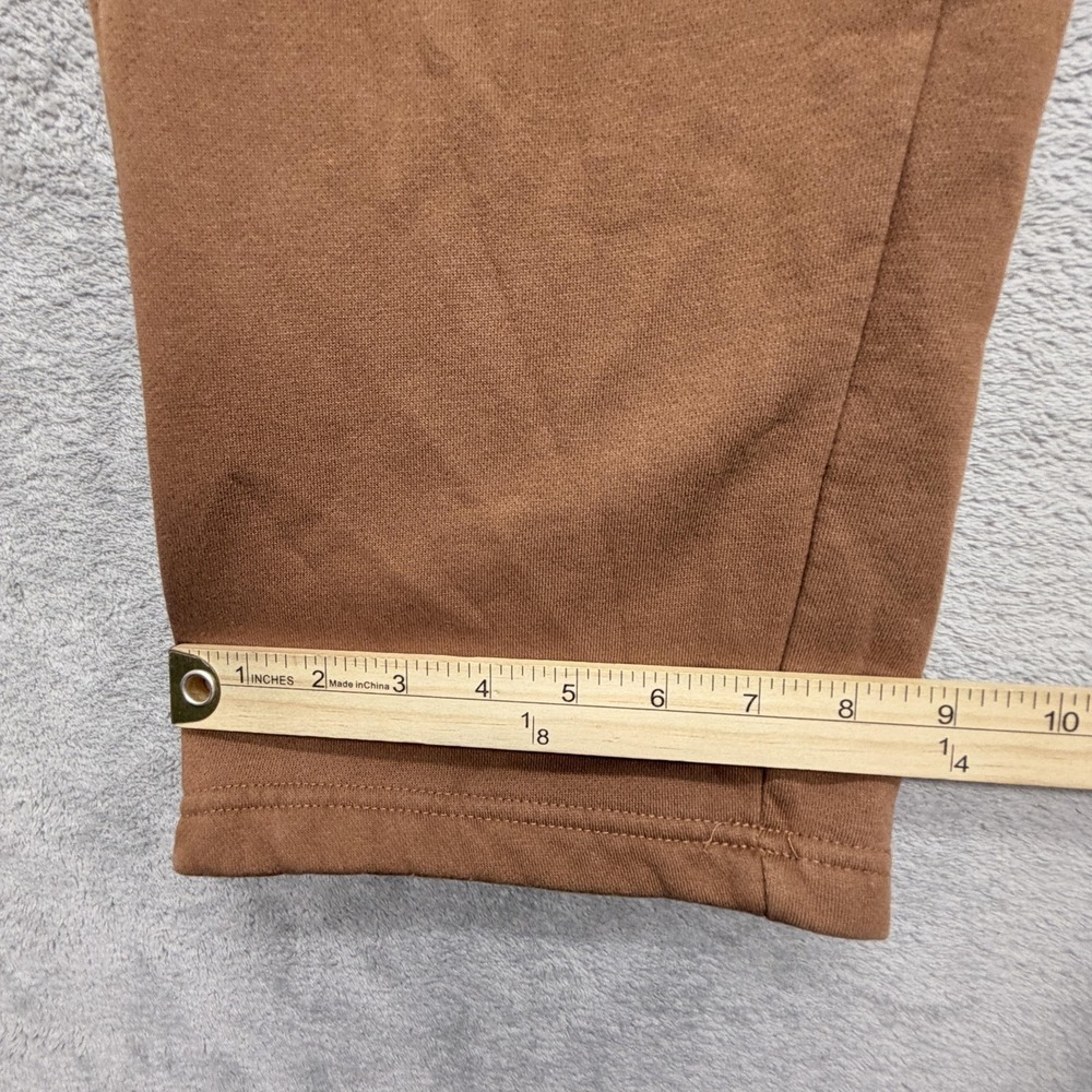 Adidas Pants Womens M Brown Fleece Track Tapered Side Stripe Originals - Picture 2 of 9